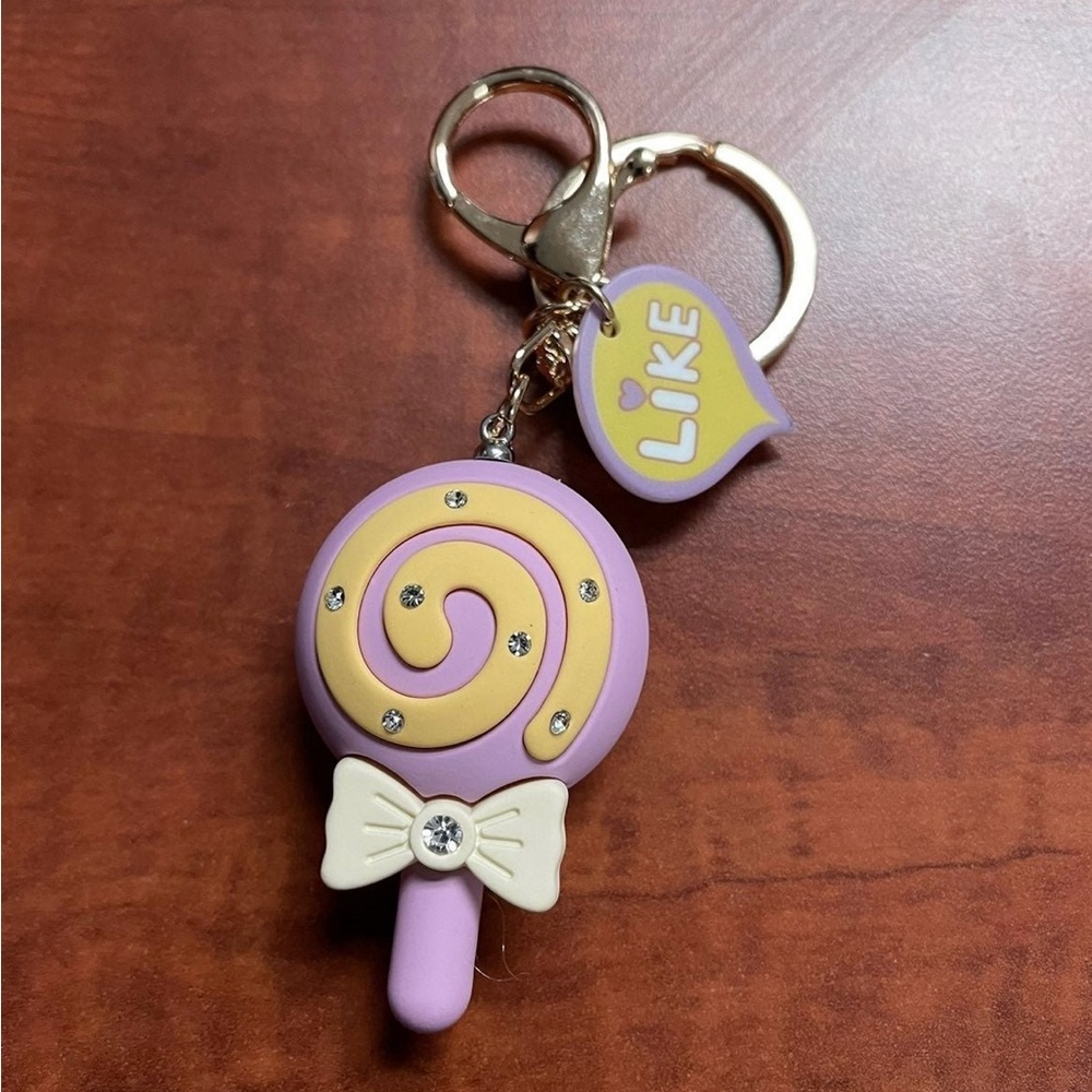 New Lollipop Keychain Bag Charm with Lights